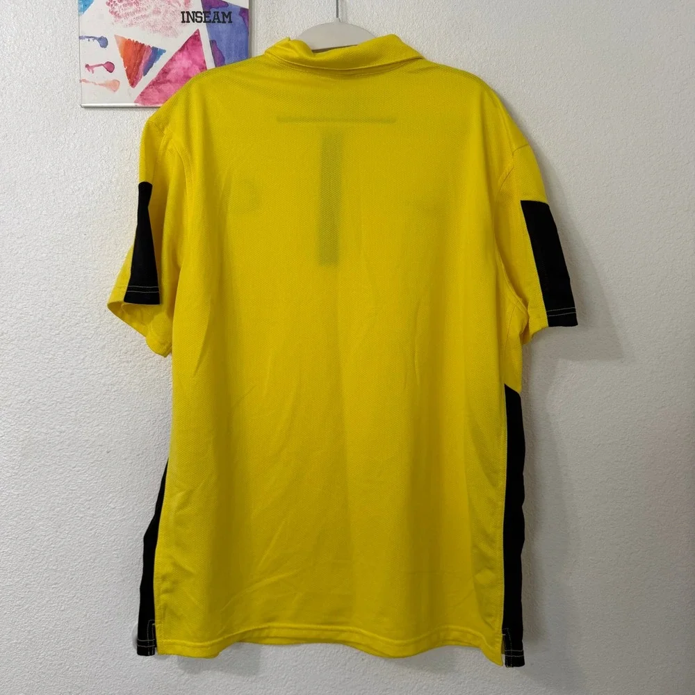Nike Oregon Ducks Dri-FIT Polo Shirt Mens Large Yellow Black Short Sleeve NCAA